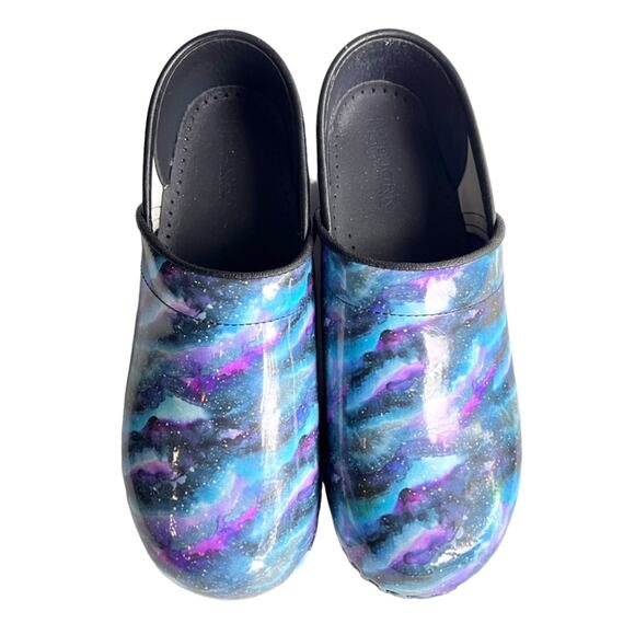 BJORK clogs shoes 38 7.5 like Dansko sanita blue purple nurse chef - Picture 4 of 7